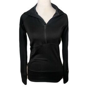 AK Burton Women’s XS Black Quarter Zip Pull-Over Casual Base Layer Gorpcore Ski